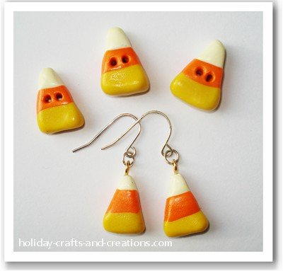 Candy Corn Decorations from Thread Cones